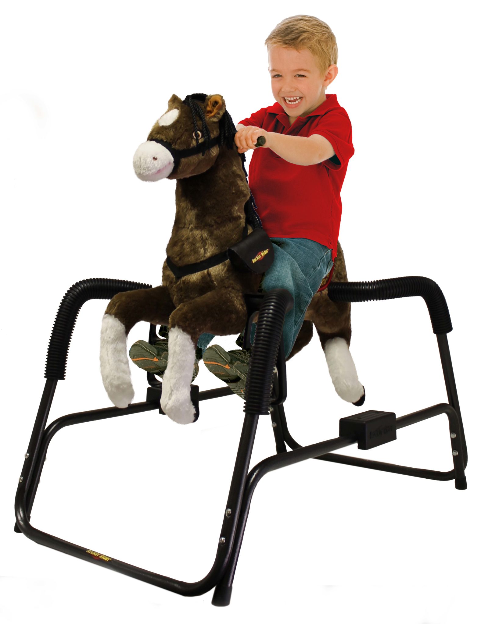 Rockin' Rider Talking Plush Animated Spring Horse Rocking Toy Ride On Fun Play 
